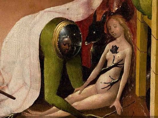 H. Bosch , particolare del trittico Il Giardino delle Delizie, olio su tavola, 1480-90 circa. Museo Del Prado, Madrid.